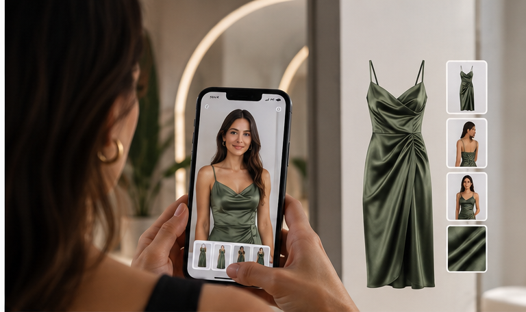 Personalisierung im Mode-Ecommerce auf Basis des Käuferverhaltens wie Produktansichten, Größenauswahl, Merklisten und virtueller Anprobe